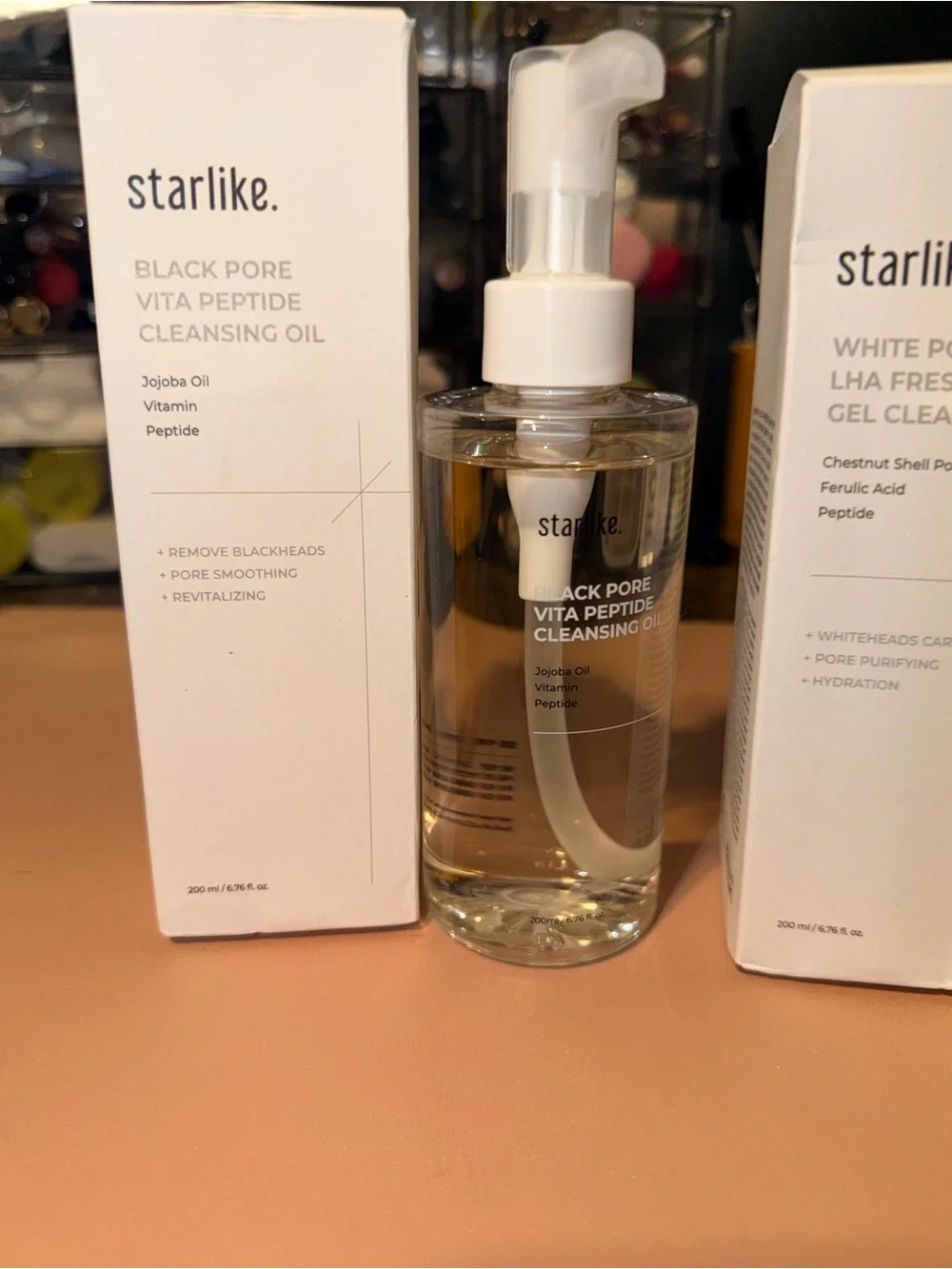 2 items: Starlike Black Pore Cleansing Oil & Starlike White Pore Gel Cleanser